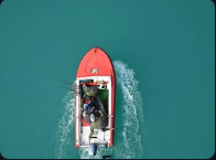 Boat viewed from above